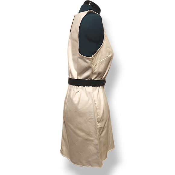 Banana Republic Factory Store White Raw Hem Denim Dress Lagan Size 16 NWT *FLAW - Picture 3 of 7
